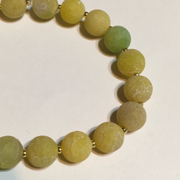 Lemon & Lime Fire Agate W/ 14k Plated Beads - Picture 2 of 3
